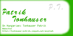 patrik tonhauser business card